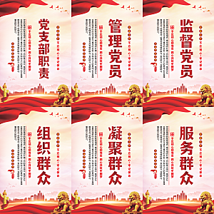 党支部职责党建海报