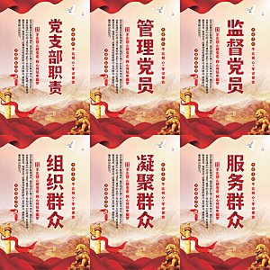 党支部职责党建海报