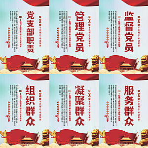 党支部职责党建海报