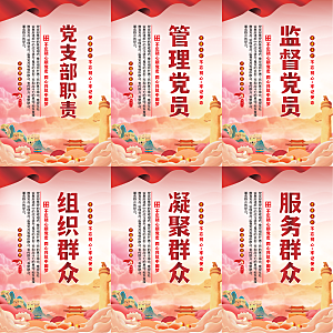 党支部职责党建海报系列