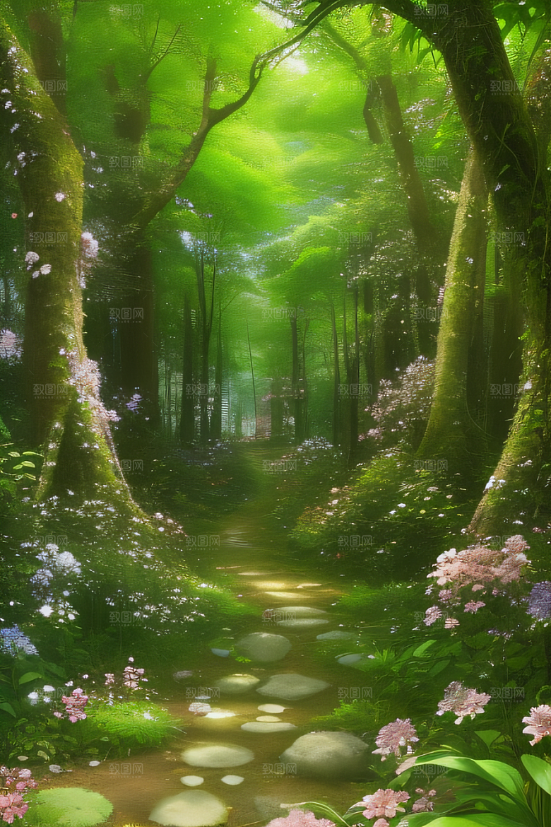 五彩斑斓的花朵与蜜蜂共舞