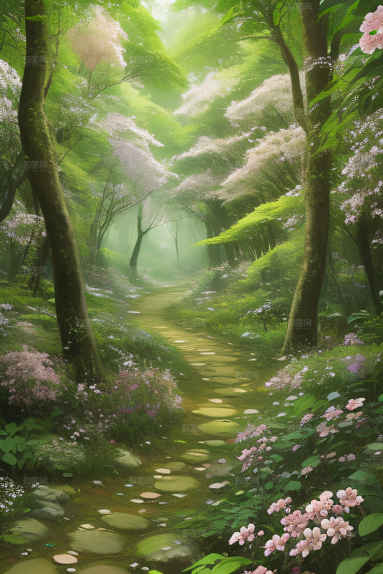 五彩斑斓的花朵与蜜蜂共舞