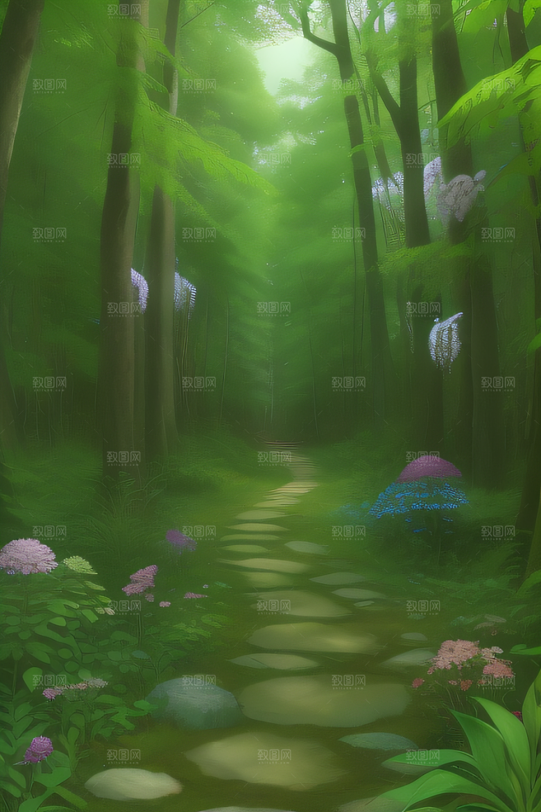 魔幻森林中的生机与魅力