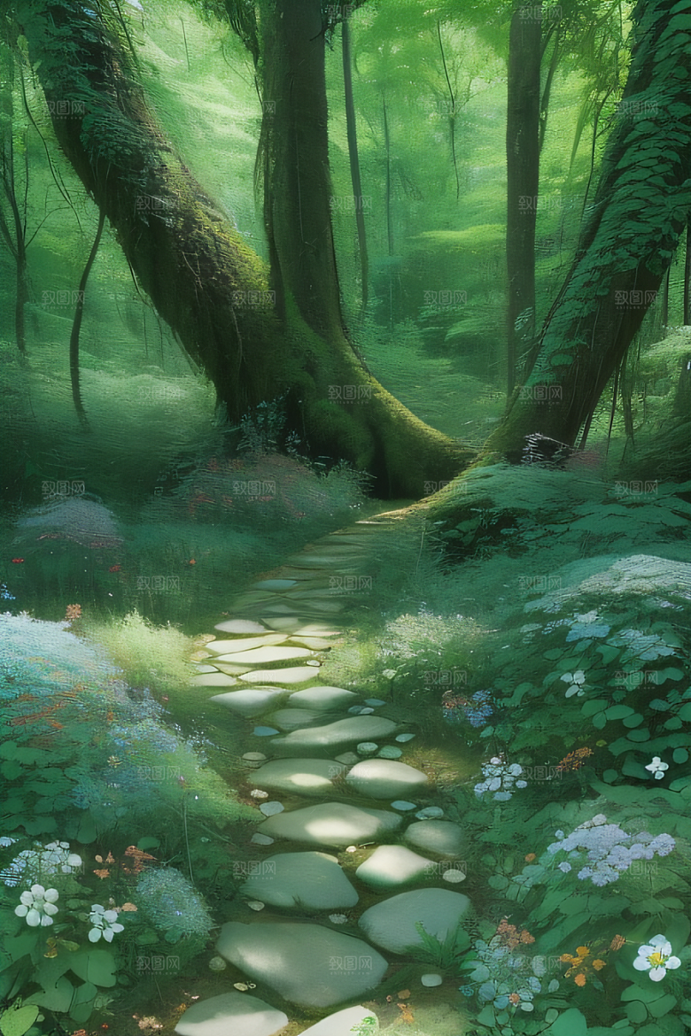 魔幻森林中的生机与魅力