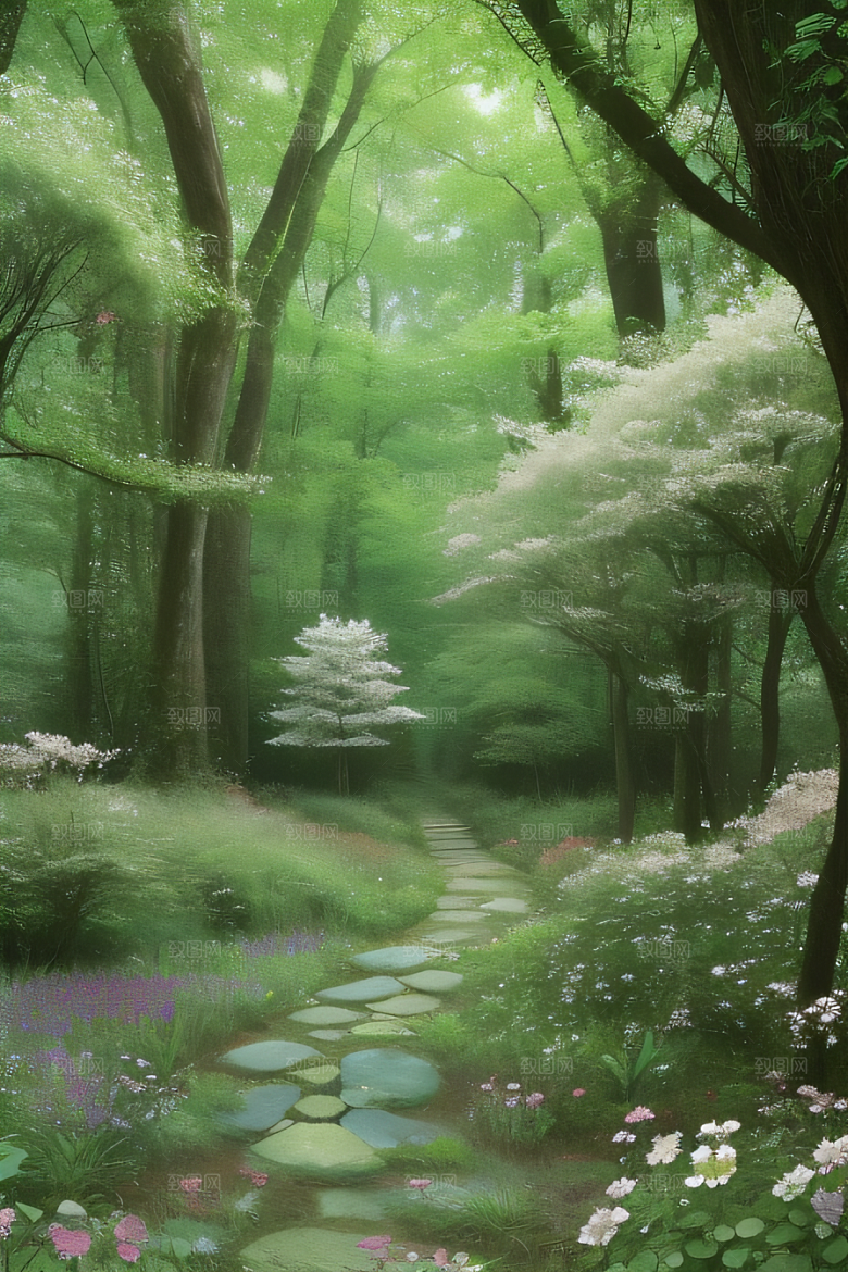 魔幻森林中的生机与魅力