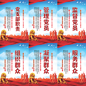 党支部职责党建海报