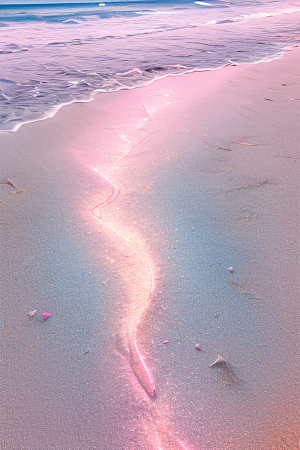 海洋中的浪漫玫瑰与神秘发光生物