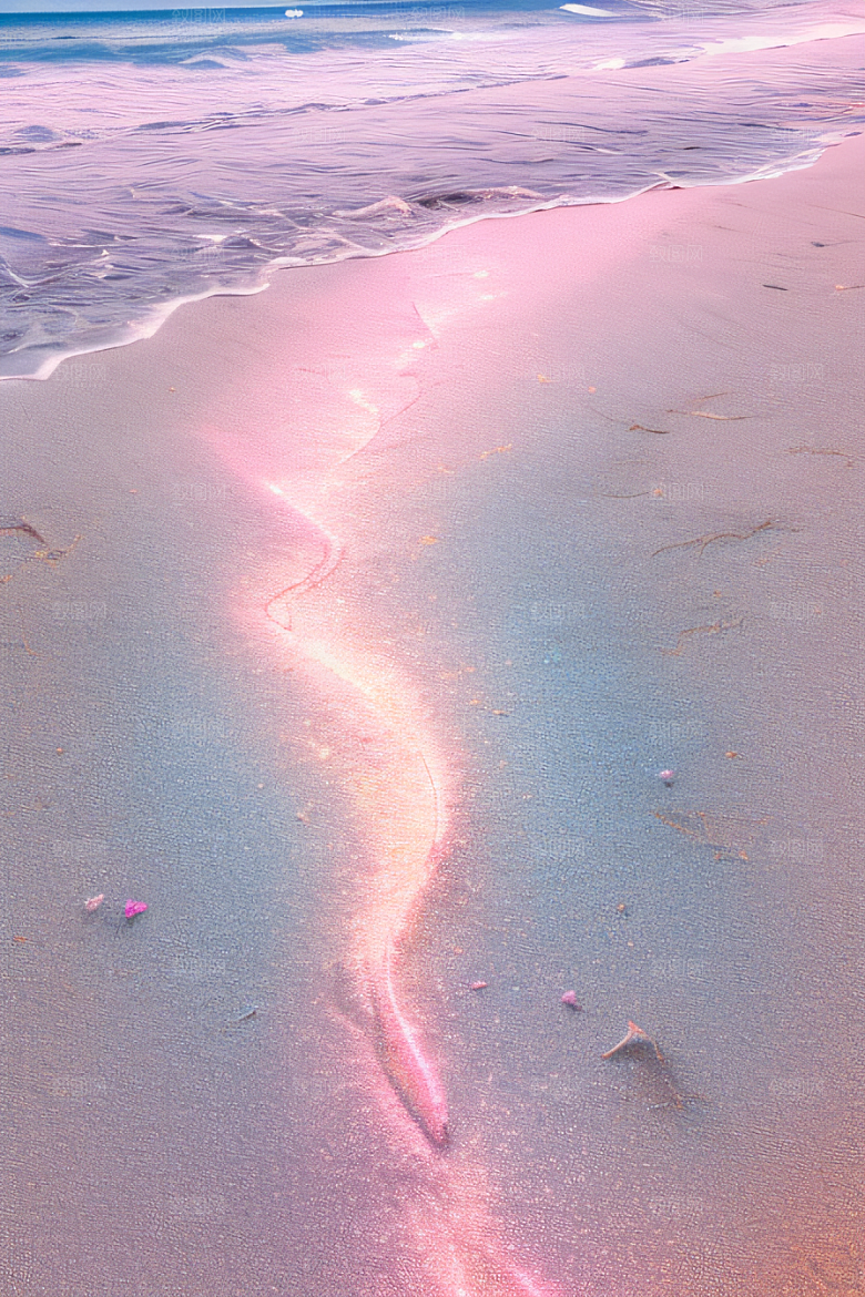 海洋中的浪漫玫瑰与神秘发光生物
