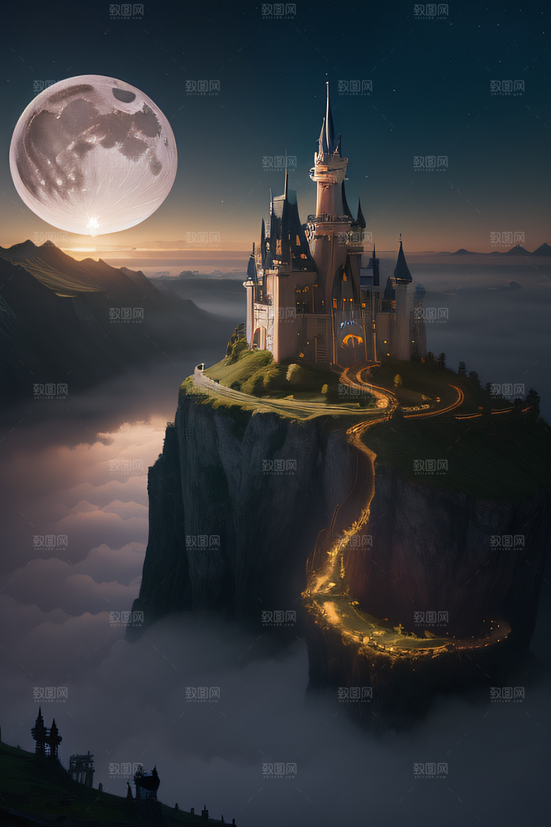 童话般的仙境奇幻的故事世界