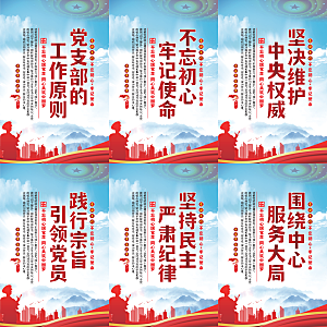 党支部的工作原则海报