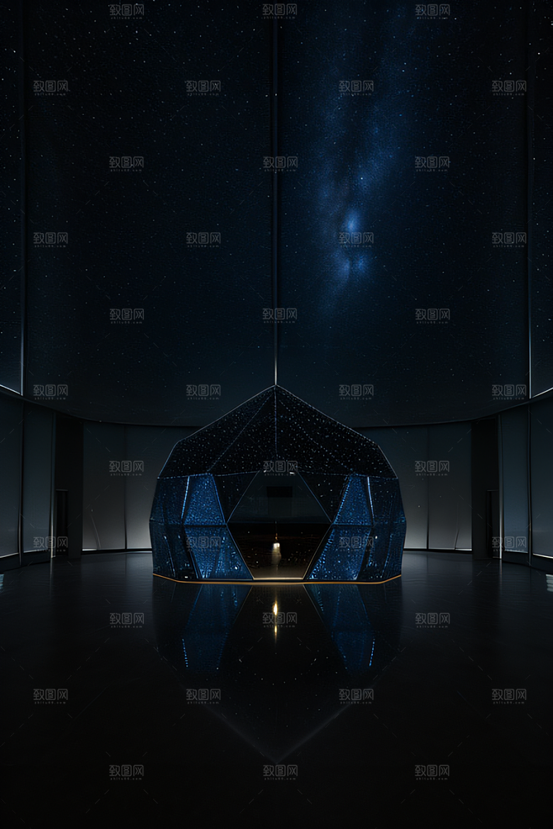 玻璃宫殿上的星空之美