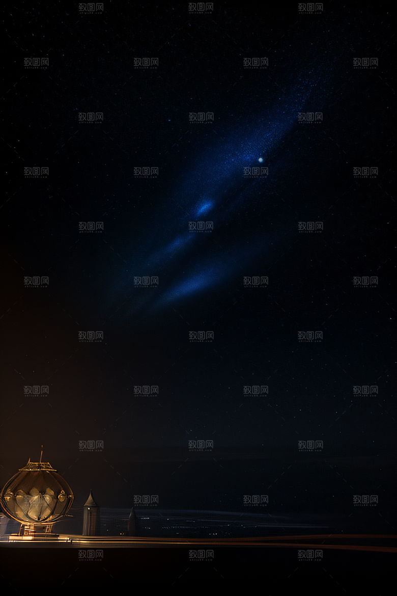 玻璃宫殿上的星空之美