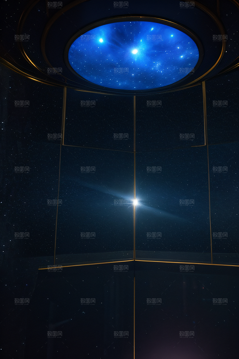 玻璃宫殿上的星空之美