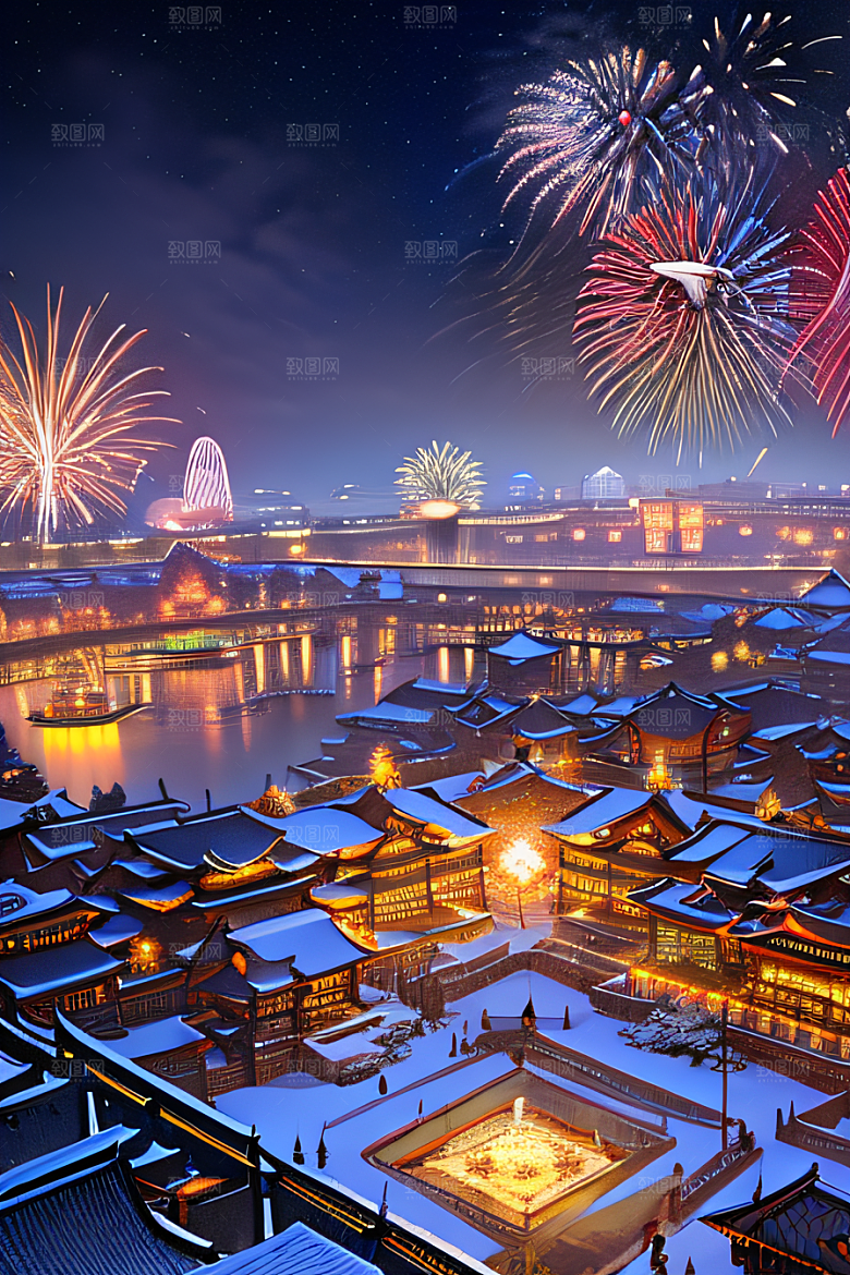 唐朝长安夜景的超现实之美