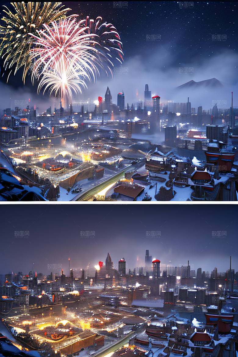 唐朝长安夜景的超现实之美