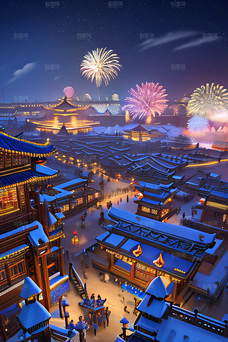 唐朝长安夜景的超现实之美