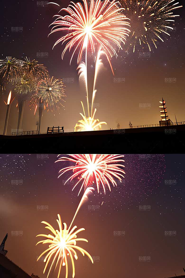 唐朝长安夜景的光影效果