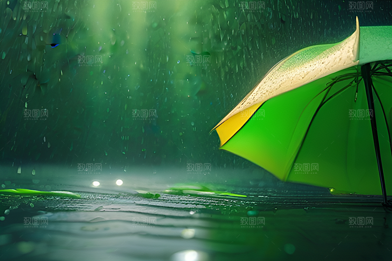 崔白与雨水的完美交融