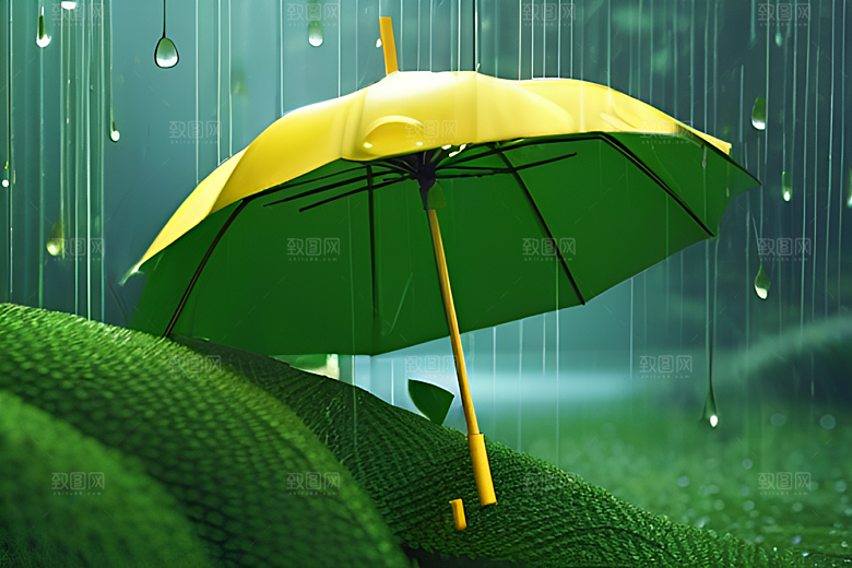 崔白与雨水的完美交融