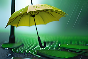 崔白与雨水的完美交融
