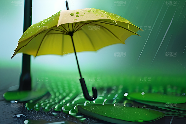 崔白与雨水的完美交融
