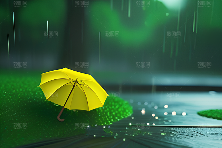 崔白与雨水的完美交融