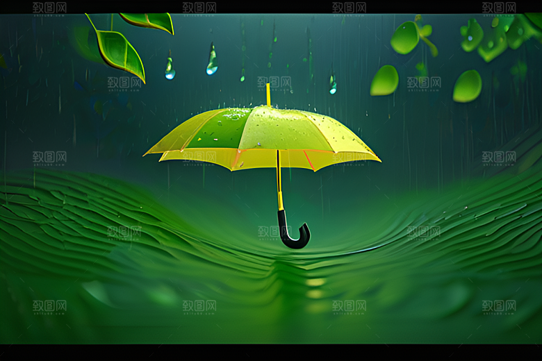 崔白与雨水的完美交融
