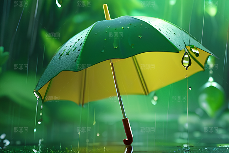 崔白与雨水的完美交融