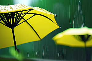 崔白与雨水的完美交融