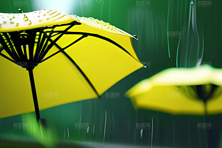 崔白与雨水的完美交融