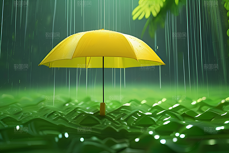 崔白与雨水的完美交融