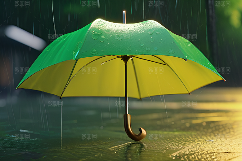 崔白与雨水的完美交融