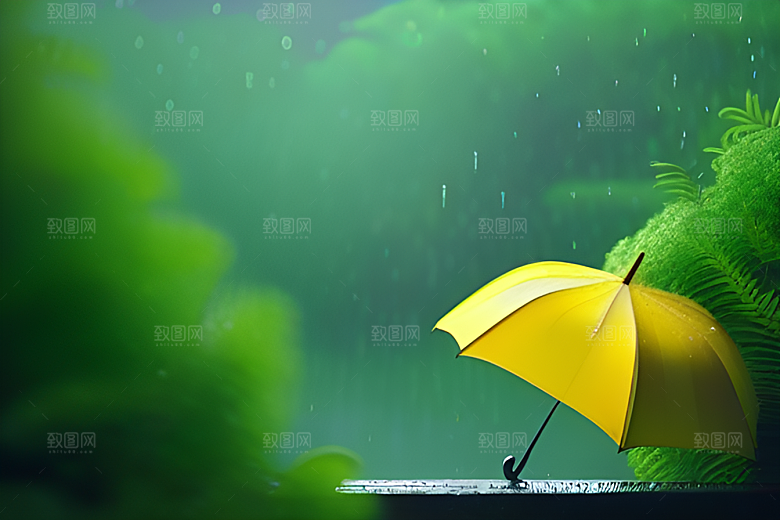 崔白与雨水的完美交融