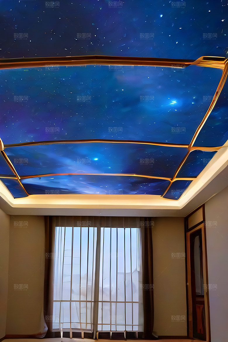 玻璃宫殿上的星空之美