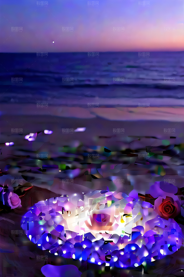 虚幻幻境金色梦幻在夜空中舞动