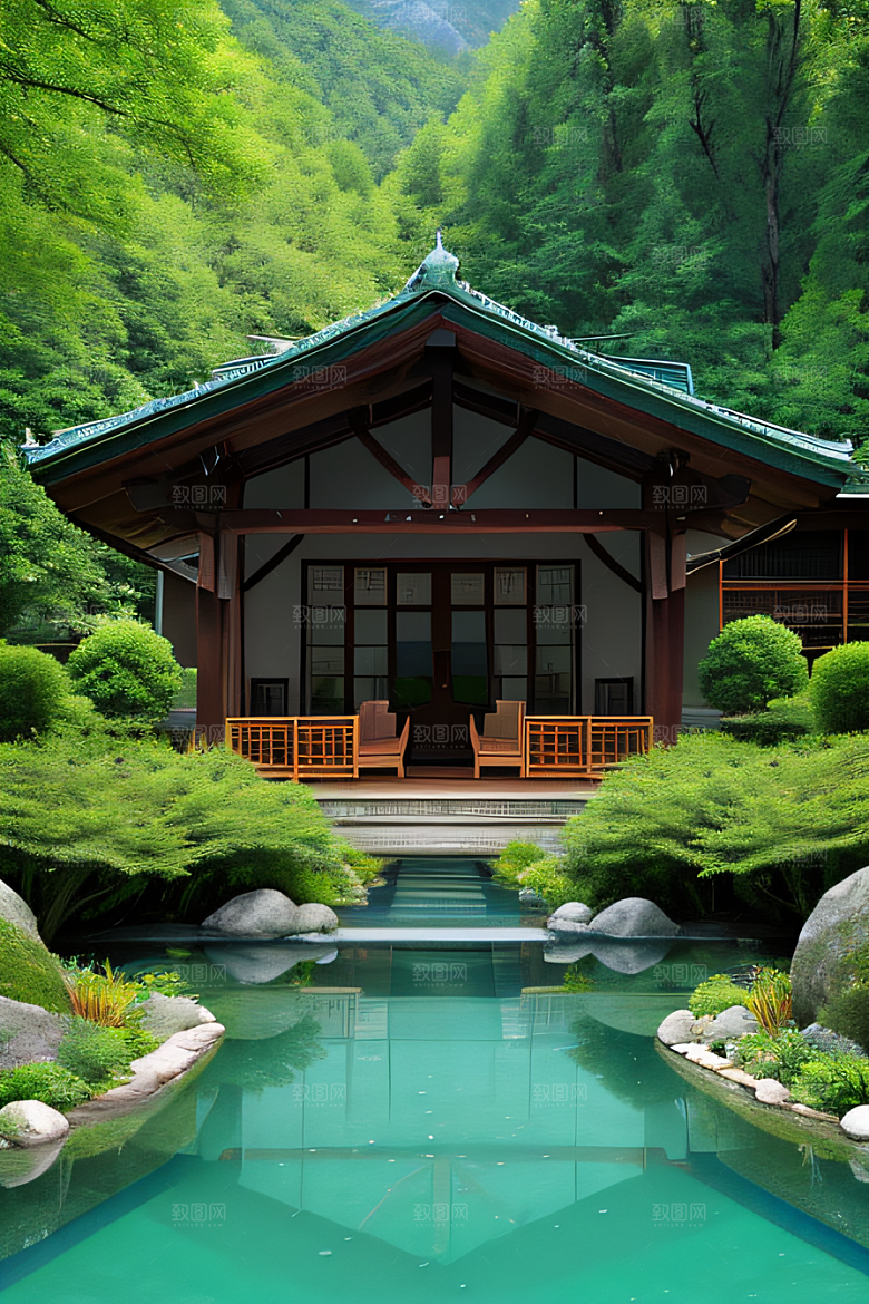 山水之美别墅中的自然画卷