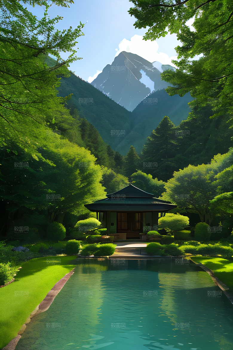 山水之美别墅中的自然画卷
