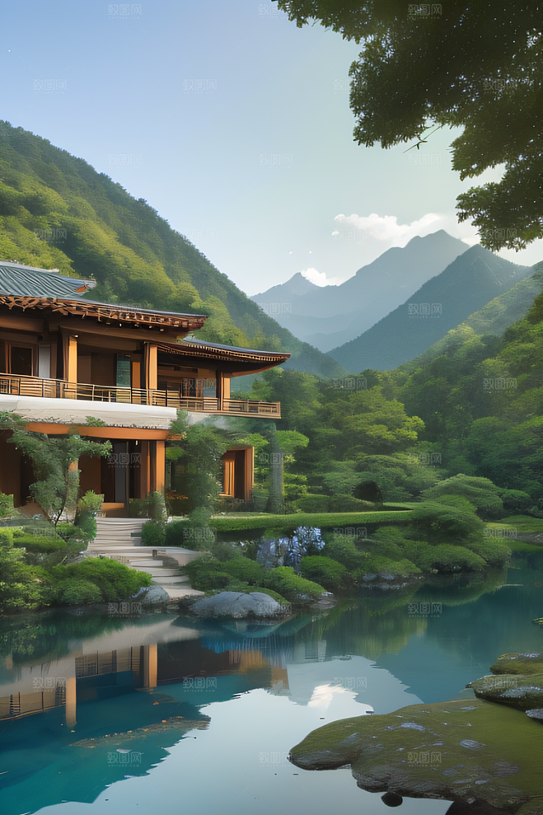 山水人居静谧山间别墅的完美融合