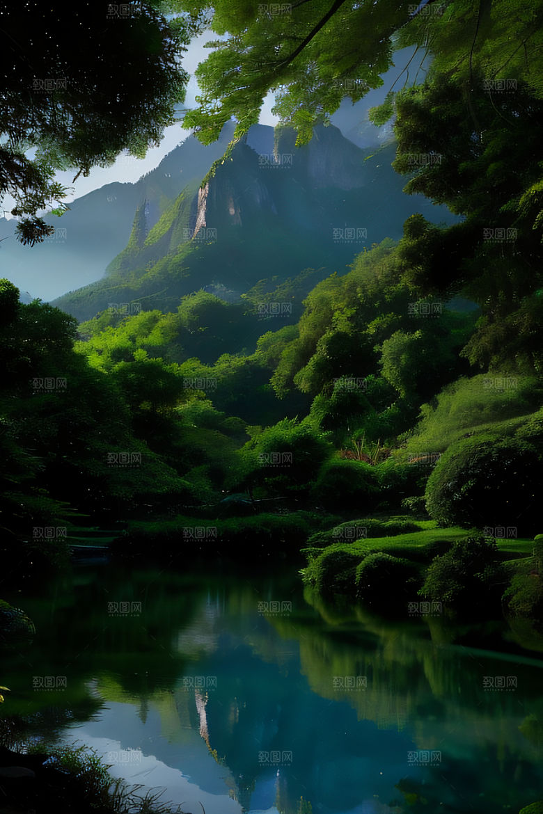 自然与宁静别墅中的山水意境