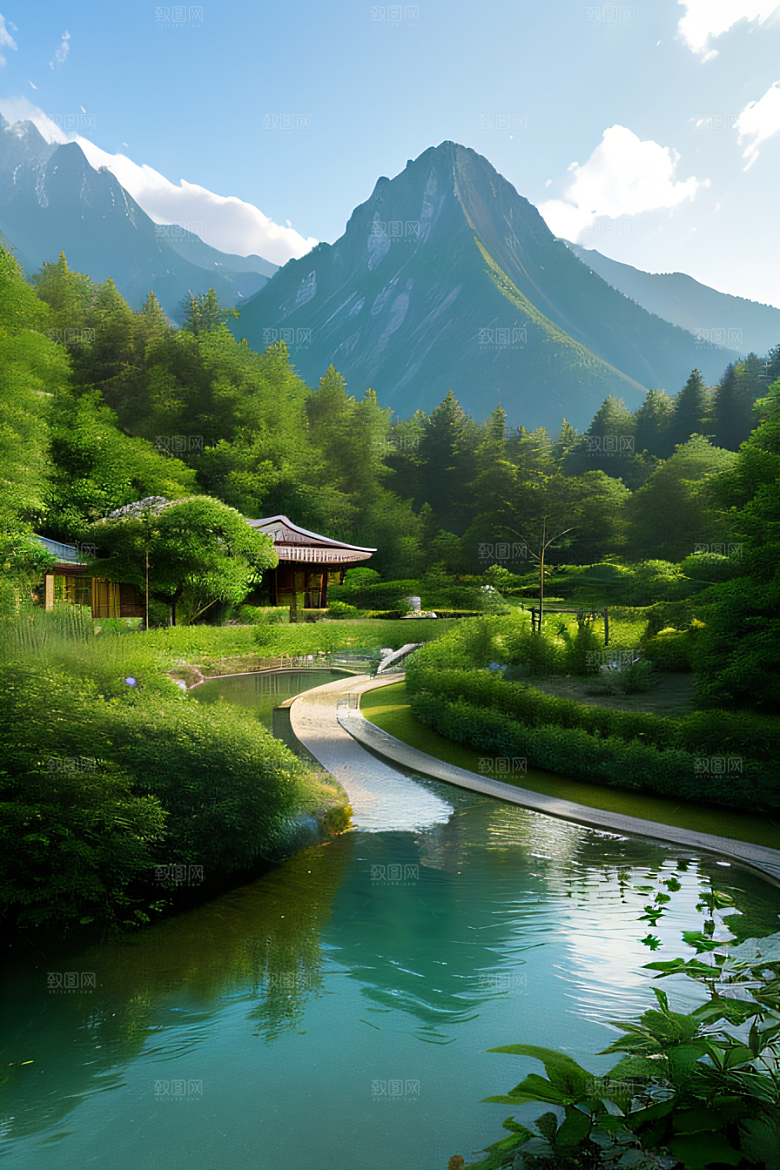 山水人居静谧山间别墅的完美融合
