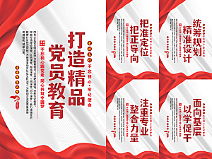 党员精品教育党建海报