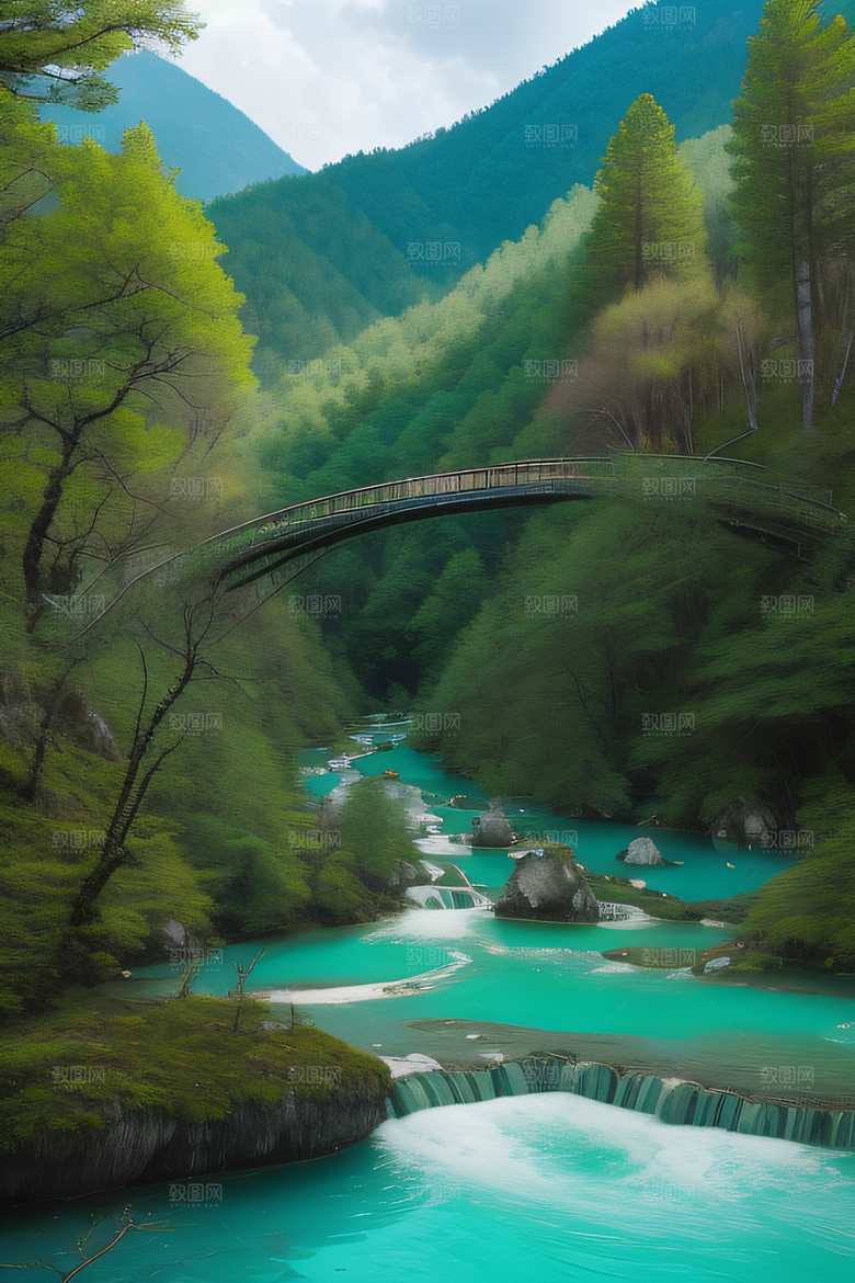 山谷的宝石九寨沟的璀璨景色