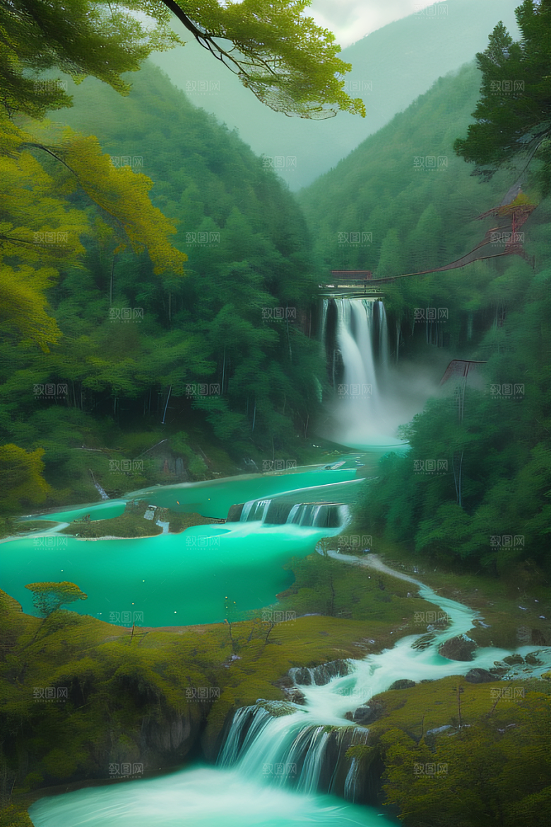 山谷的宝石九寨沟的璀璨景色