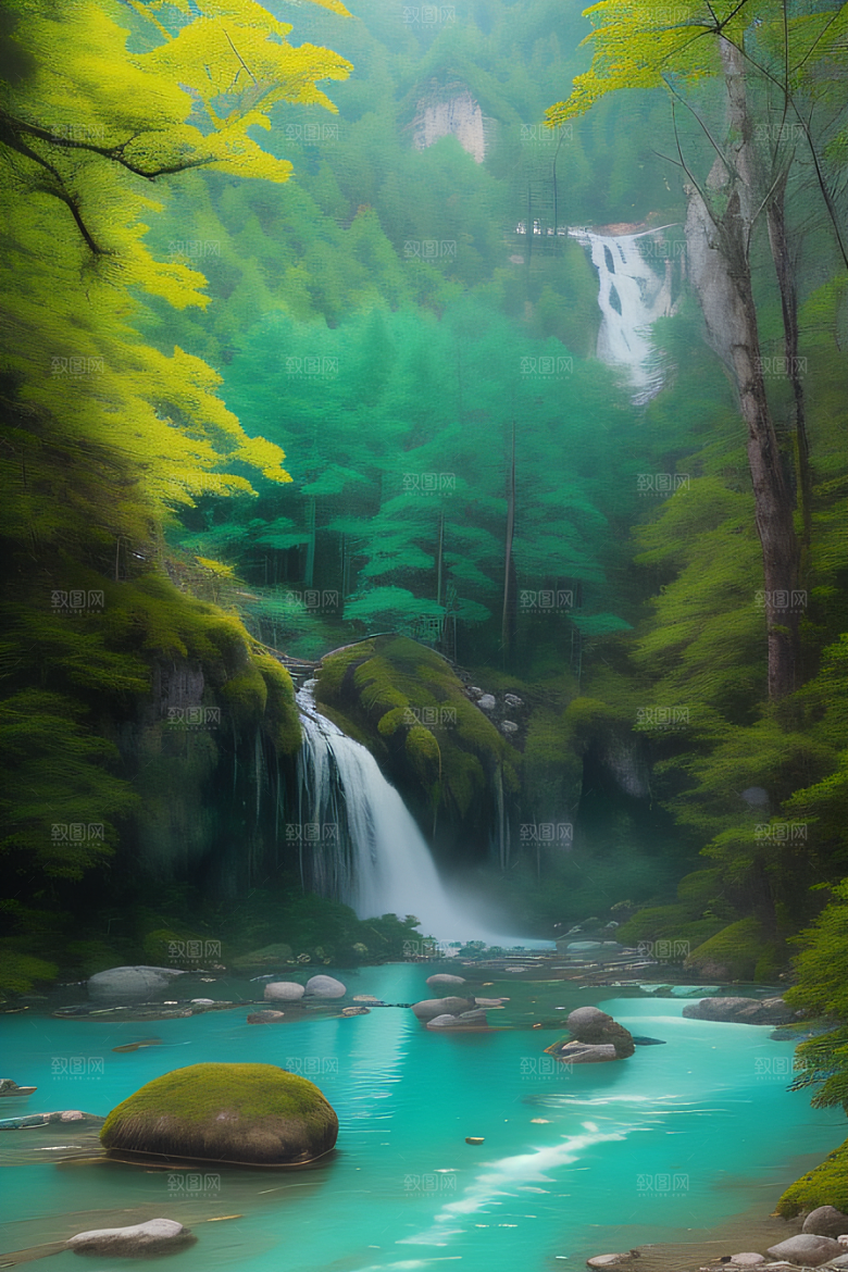 湖泊与群山的韵律九寨沟的和谐景观