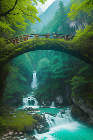 湖泊与群山的韵律九寨沟的和谐景观