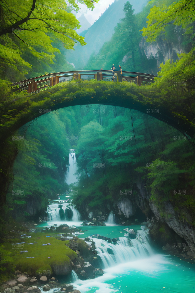 湖泊与群山的韵律九寨沟的和谐景观