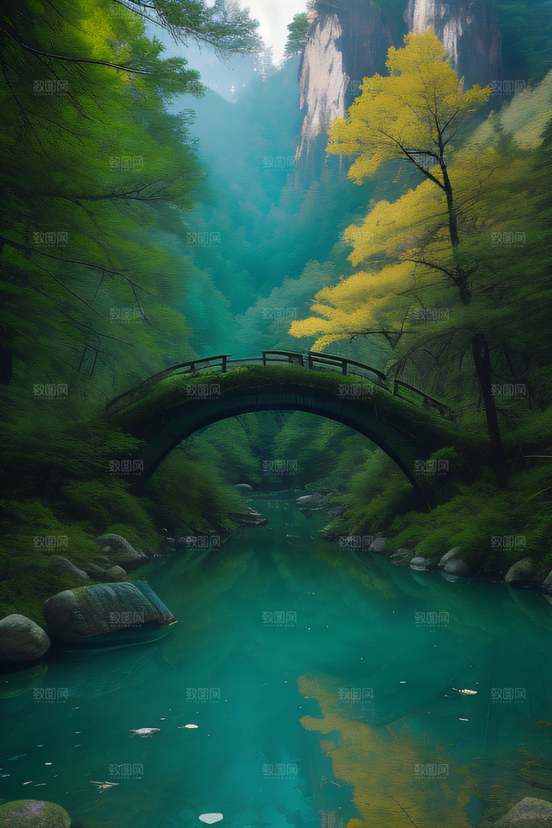 碧绿湖泊与巍峨群山九寨沟的视觉盛宴
