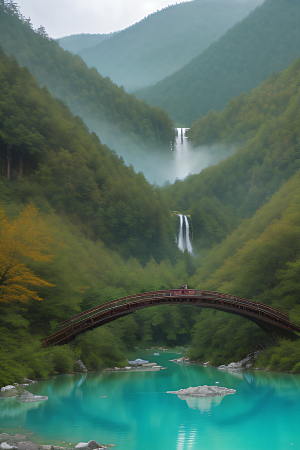 碧绿湖泊与巍峨群山九寨沟的视觉盛宴