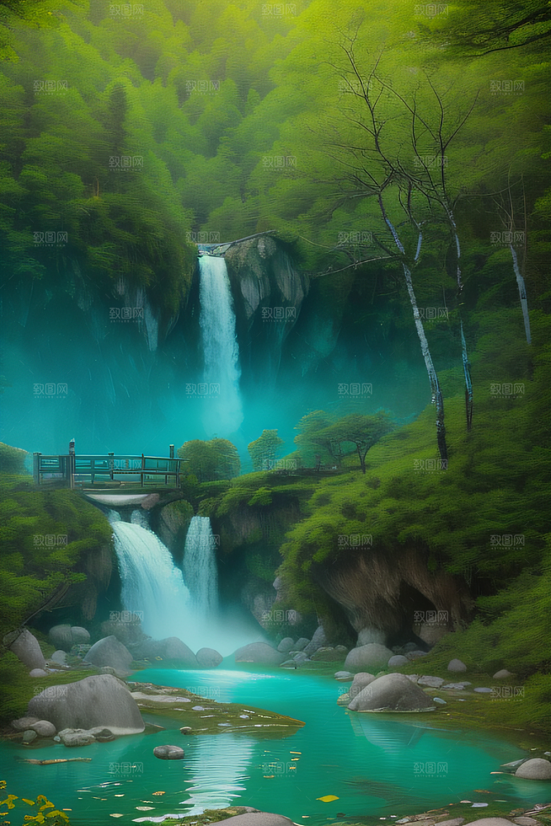 碧绿湖泊与巍峨群山九寨沟的视觉盛宴