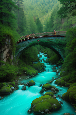蓝与绿的和谐九寨沟的自然之美